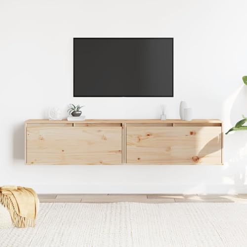 Rantry Wandschränke 2 STK. 80x30x35 cm Massivholz Kiefer Wandschrank Model813456 von Rantry