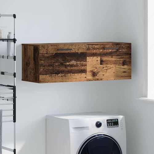 Rantry Wandschrank Altholz 100 x 36.5 x 35 cm Holzwerkstoff Hängeschrank Küche Model879573 von Rantry
