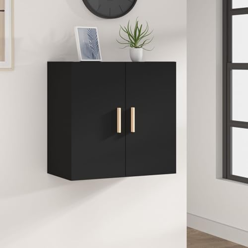 Rantry Wandschrank Schwarz 60x30x60 cm Holzwerkstoff Wandschrank Model812889 von Rantry