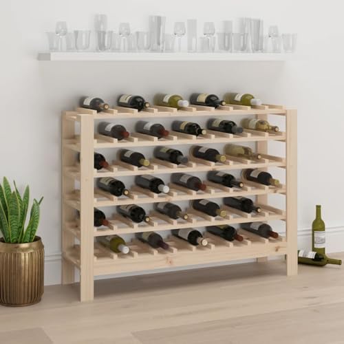 Rantry Weinregal 109,5x30x82 cm Massivholz Kiefer Wine Rack Model822546 von Rantry