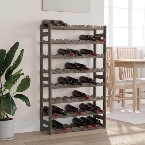 Rantry Weinregal für 56 Flaschen Grau Massivholz Kiefer Wine Rack Model373382 von Rantry
