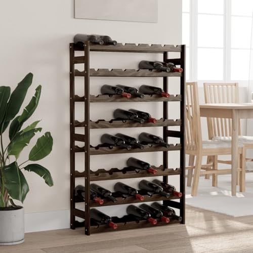 Rantry Weinregal für 56 Flaschen Schwarz Massivholz Kiefer Wine Rack Model373404 von Rantry