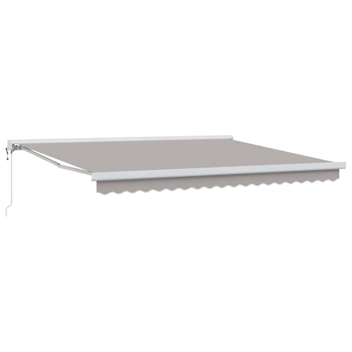 Rantry automatische einziehbare Markise Hellgrau 400x300 cm, Markise Ersatzstoff für 4x3 m Rahmen Hellgrau Standmarkise Model3330651 von Rantry