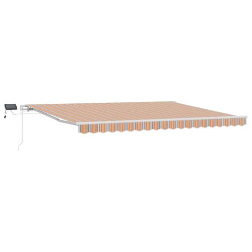 Rantry manuelle einziehbare Markise mit LED mehrfarbigem Streifen 450x300 cm Standmarkise Model3330928 von Rantry