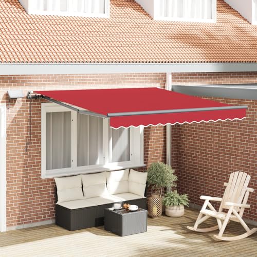 Rantry manuelle einziehbare Markise mit LED rot 350x250 cm, Markisen-Ersatzstoff für 3.5x2.5 m Rahmen rot Standmarkise Model3330434 Rantry manuelle einziehbare Markise mit LED rot 350x250 cm, Markisen-Ersatzstoff für 3.5x2.5 m Rahmen rot Standmarkise Model3330434 von Rantry