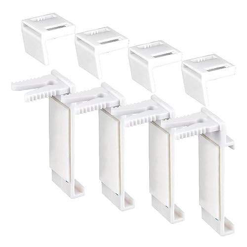 4er Set Universal Rollo Montage Halterungen Einfach zu Bedienen Ohne Bohren Kunststoff Klemmhalter Klemmträger Klemmträger Rollo Ersatzteil von Ranuw