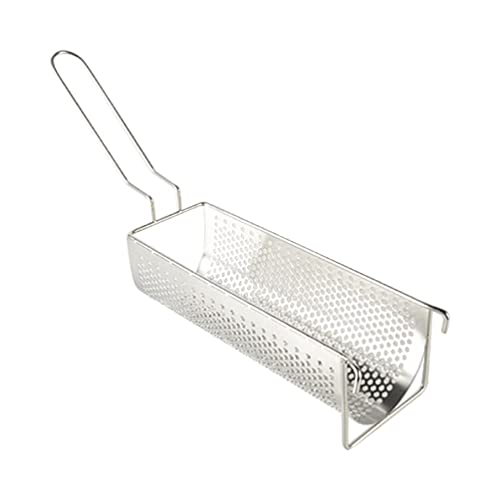 Edelstahl Gebratene lange Pommes Frites Körbe Big Potato Chip Frying Rack Sieb Fritteuse Küche Kochen Sieb Werkzeug Siebe & Lebensmittel Siebe mit Griff von Ranuw