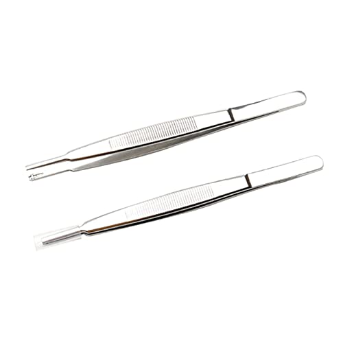 Geakv Edelstahl Pinzette Reparatur-Pinzette 2-teiliges Brillen Reparatur Werkzeug Set mit ergonomischem Griff für Labor, Industrie und Handwerk Geakv Edelstahl Pinzette Reparatur-Pinzette 2-teiliges Brillen Reparatur Werkzeug Set mit ergonomischem Griff für Labor, Industrie und Handwerk von Ranuw