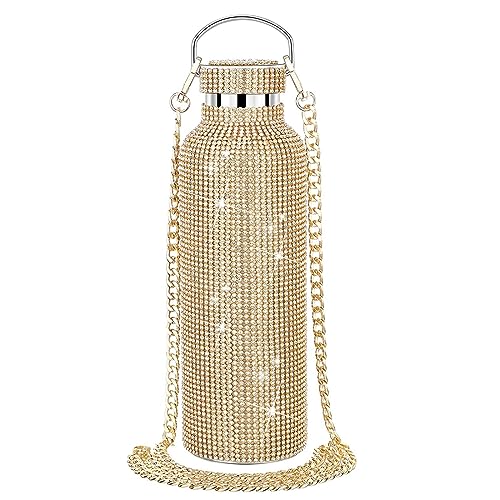 Leichte Mit Und Diamanten Verzierte Isolierflasche Glitzernde Wasserflasche Trinkflasche Für Frauen Und Mädchen Geschenk Glas Becher Tragbare Diamant Wasserflasche Aus von Ranuw