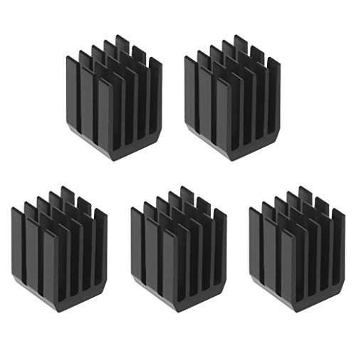 Ranuw 5 Stück/Set 9 x 9 x 12 mm Aluminium Kühlkörper Chip RAM Kühlkörper Kühlkörper Kühlkörper (schwarz) von Ranuw