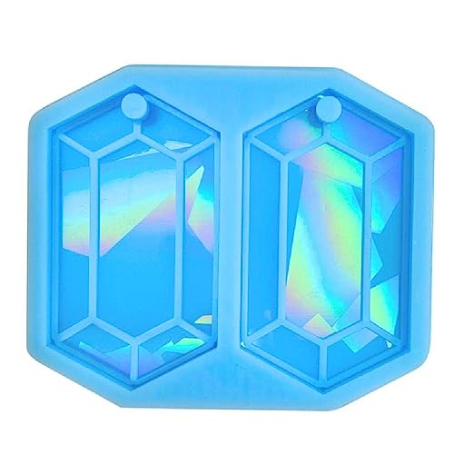 Ranuw Holographic-Resin Molds Hexagon Silicone Mold for Epoxy Casting DIY Rainbow Light Pendant Decoration Mold Jewelry Tool Silicone Earring Pendant Molds von Ranuw