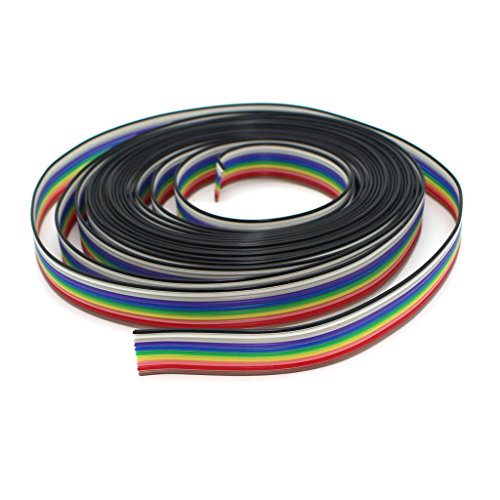 16ft / 5m 10 Draht Regenbogen Farbe Flachband IDC Draht Kabel von Raogoodcx