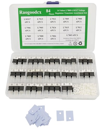 Transistors Sortiment Kit，84 Stück L7805 L7806 L7808 L7809 L7812 L7815 L7824 L7905 L7906 L7908 L7909 L7912 L7915 LM317 Positive Spannungsregler von Raogoodcx