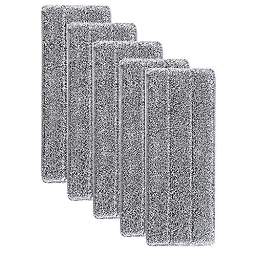 10 Stück Mopp-Ersatztuch Mop Pads Waschbarer Wischer Ersatzbezug Mop Microfaser Reinigung Pads Flach, Wischmopp-Reinigungskissen FüR Zuhause, BüRo, Hartholz, Marmor, Fliesen (5pcs) von Raopuzi