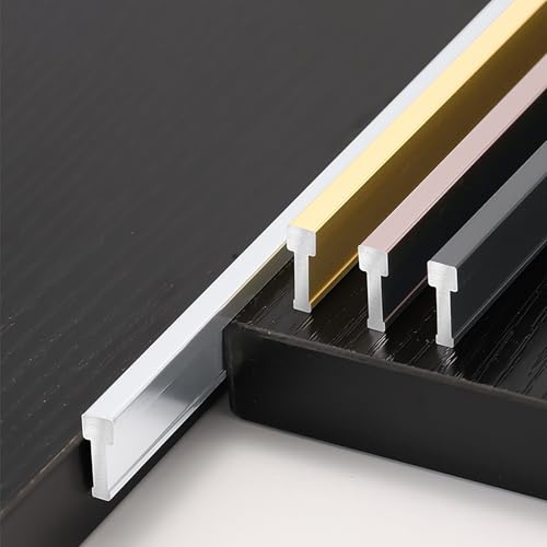 Raouoae 2 Stück 125cm Hochwertige T-Profil Bodenschiene Threshold Übergangsprofile Für Den Perfekten Übergang Zwischen Fliesen Und Laminat(Roségold,Höhe: 11.6 mm) von Raouoae