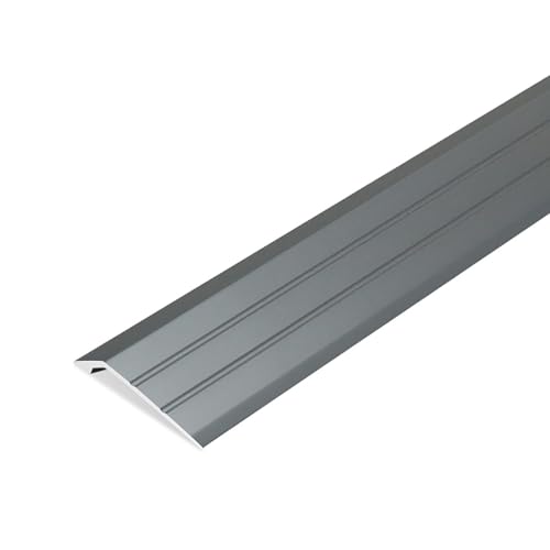 Raouoae 90cm*3 Übergangsprofil Höhenausgleich 2-6mm Ausgleichsprofil Abschlussprofil Übergangsschiene Aluminium Übergangsleiste Böden Überbrücken Die Lücke(Eisengrau) von Raouoae