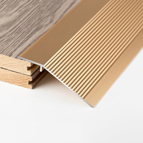 Raouoae Ausgleichsprofil Für Höhenunterschiede Aluminiumlegierung Eloxiert Robust Und Langlebig 90cm*3 Geeignet Für Parkett Und Teppichböden Höhenausgleich 1-4cm(Option 4) von Raouoae