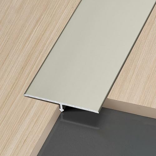 Raouoae Bodenschiene Übergang Metal Strips 3 Stück 90 Cm T-Formleiste Übergangsschiene Einfaches Anbringen Zwischen Holz- Und Fliesenböden(Pistolengrau,Breite: 15 mm) von Raouoae