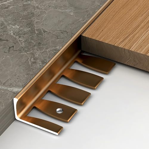 Raouoae Fliesenkanten Schutz L-Form Biegbares Profil Abschlussprofil Aluminium Eloxiert 135cm 2 Stück Abschlussprofil Ideal Für Küchen- Und Wandfliesen(Bronze,H:12.5MM) von Raouoae
