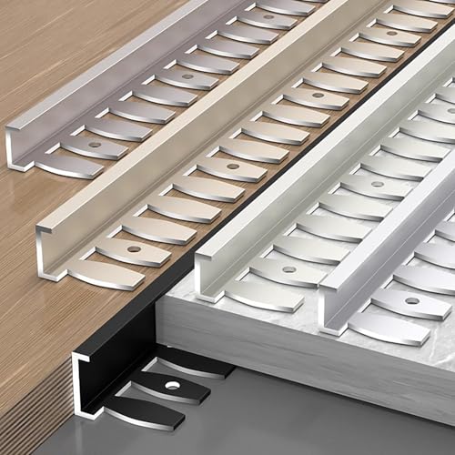Raouoae Hochwertiges Biegbares Abschlussprofil 135cm 2 Stück C-Form Profil Aluminium Eloxiert Treppenkantenprofil Einfassprofil Optimal Für Den Innenausbau(Weiß,Hoch: 5.5mm) von Raouoae
