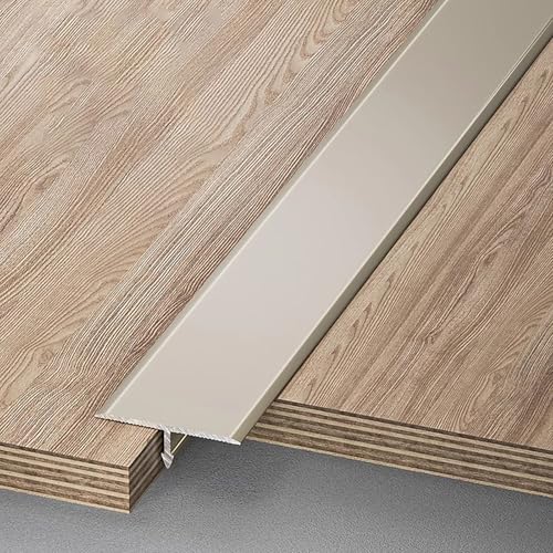 Raouoae T-Formleiste Übergangsschiene Übergangsprofil Türschwelle Für Laminat Und Parkett Door Divider Strip 100 Cm Länge 3 Stück Bodenprofil Für Nahtlose Übergänge(High-End-Grau,Breite: 15 mm) von Raouoae