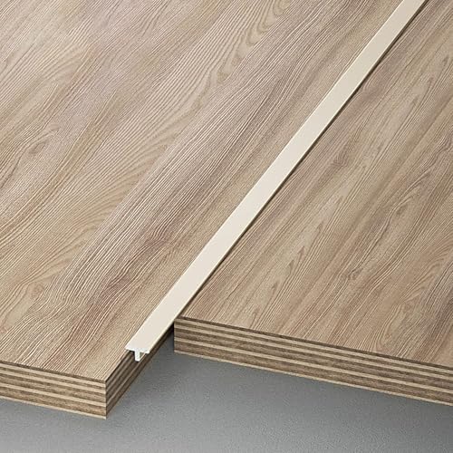 Raouoae T-Formleiste Übergangsschiene Übergangsprofil Türschwelle Für Laminat Und Parkett Door Divider Strip 100 Cm Länge 3 Stück Bodenprofil Für Nahtlose Übergänge(Milchkaffee,Breite: 4mm) von Raouoae