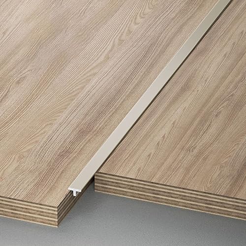 Raouoae T-Formleiste Übergangsschiene Übergangsprofil Türschwelle Für Laminat Und Parkett Door Divider Strip 100 cm Länge 3 Stück Bodenprofil Für Nahtlose Übergänge(High-End-Grau,Breite: 4mm) von Raouoae