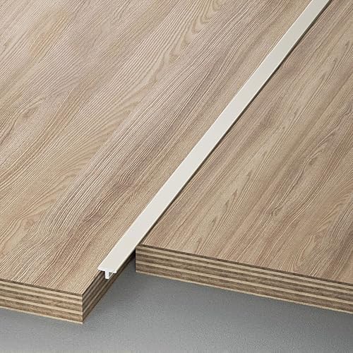 Raouoae T-Formleiste Übergangsschiene Übergangsprofil Türschwelle Für Laminat Und Parkett Door Divider Strip 100 cm Länge 3 Stück Bodenprofil Für Nahtlose Übergänge(Meridiangrau,Breite: 4mm) von Raouoae