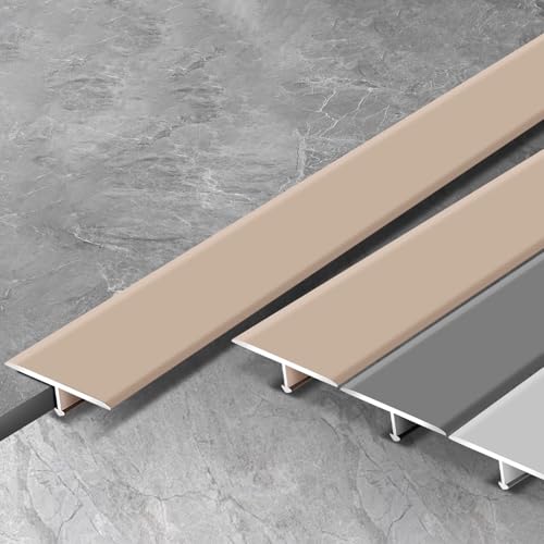 Raouoae T-Formleisten Übergangsprofil Door Strips for Laminate Flooring Übergangsschienen 90cm 3 Stück Ideal Für Den Zwischen Laminat Und Fliesen(Grau,Breite: 30 mm) von Raouoae