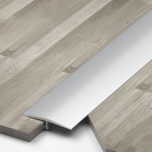 Raouoae T-Profil Übergangsprofil 3 Stück 90cm Türschwelle Übergangsschiene Übergangsleiste Ausgleichsprofil Einfachszuinstallieren Aluminium Bodenübergangsstreifen(Silber,Breite 40 mm) von Raouoae