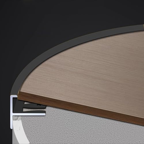 Raouoae Treppenkantenprofil Stufenkantenprofil Einfassprofil 135cm 2 Stück F-Form Flexibel Fliesenschiene Abschlussprofil Sicherheit Für Stufen Aus Fliesen Und Holz(Black,Höhe: 15mm) von Raouoae