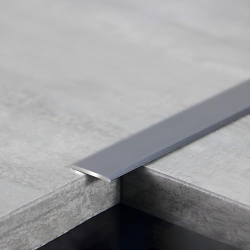 Raouoae Übergangsprofil Aluminiumlegierung Selbstklebend Abdeckleisten Für Laminat 3 * 90cm Hochwertige Abschlussprofile Und Boden Übergangsschienen(Gray,W:10MM) von Raouoae