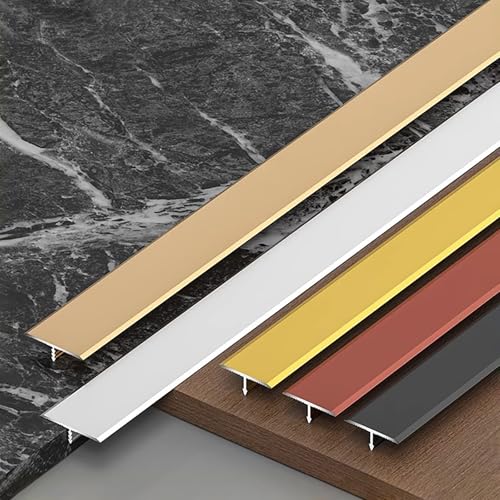 Raouoae Übergangsschiene T-Formleiste Door Divider Strip Fußbodenleisten Übergang 3 Stück 90 Cm Perfektes Übergangsprofil Für Bodenbeläge – Einfache Montage(Schwarz,Breite: 20 mm) von Raouoae