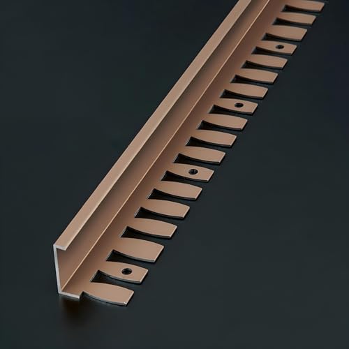 Raouoae Universelles Biegbares Abschlussprofil Abschlussleiste Eloxiertem Aluminium 135cm 2 Stück C-Form Profil Treppenkantenprofil Passend Für Jede Fliesenart(Roségold,Hoch: 8.5mm) von Raouoae