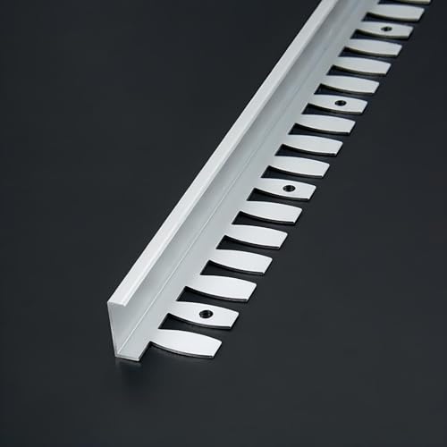 Raouoae Universelles Biegbares Abschlussprofil Abschlussleiste Eloxiertem Aluminium 135cm 2 Stück C-Form Profil Treppenkantenprofil Passend Für Jede Fliesenart(Silber,Hoch: 15.5mm) von Raouoae
