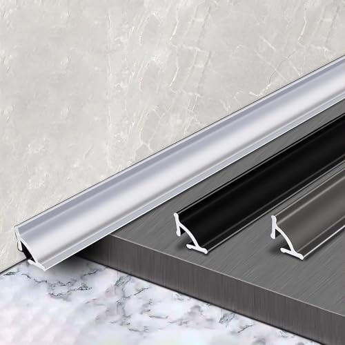Raouoae Wandabschlussleiste Mit Kanal 135 cm * 2 Stück Aluminiumlegierung Arbeitsplatte Abschlussleiste Küchenabschlussleiste - Die Ultimative Lösung Für Saubere Übergänge(Silber,Breite: 2.3 cm) von Raouoae