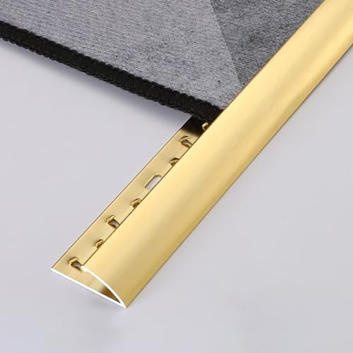 Teppich Übergangsprofil Übergangsstreifen Für Teppich Zu Fliese 90cm*2 Stück Teppich Randleisten Abdecken Fußmatte Bodenmatte Kantenschutzleiste Zuschneidbare Teppichzierstreifen/Kantenverkleidung(Gol Teppich Übergangsprofil Übergangsstreifen Für Teppich Zu Fliese 90cm*2 Stück Teppich Randleisten Abdecken Fußmatte Bodenmatte Kantenschutzleiste Zuschneidbare Teppichzierstreifen/Kantenverkleidung(Gol von Raouoae