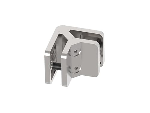 Glasklemme Eckverbinder Modell 230P 45X45 AISI 316 satiniert für Glas 6-10,76 mit Verriegelung von Rapdach
