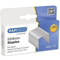 Heftklammer 53/6 Rexel Rapid Leitz Novus Esselte Arrow Stanley Stahl 2.000 St./Pack. von Rapesco