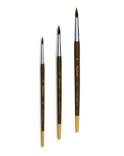 Raphael Aquarellpinsel klein grau 835 Set 3 Stück N0. 8,12,14 von Raphael