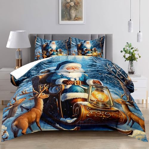 Raphus cucullatus Weihnachts-Bettwäsche-Set, Weihnachtsmann-Dekoration, Weihnachtsmann-Dekoration, Winter-Steppdecke, Weihnachtsmann-Bettwäsche-Set, Schneeflocke, Navidad, niedliche Rentier-Steppdecke Raphus cucullatus Weihnachts-Bettwäsche-Set, Weihnachtsmann-Dekoration, Weihnachtsmann-Dekoration, Winter-Steppdecke, Weihnachtsmann-Bettwäsche-Set, Schneeflocke, Navidad, niedliche Rentier-Steppdecke von Raphus cucullatus