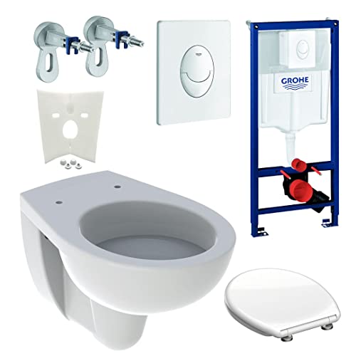 Grohe Rapid SL Vorwandelement Spülkasten WC Set Komplettset Betätigungsplatte Sitz mit Absenkautomatik Schallschutz von Grohe