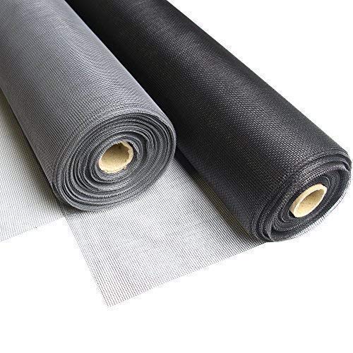 (1,99€/m²) Fliegennetz Meterware [ Breite 120cm ] Fliegengitter Schwarz Insektenschutz Gitter Fiberglas von Rapid Teck