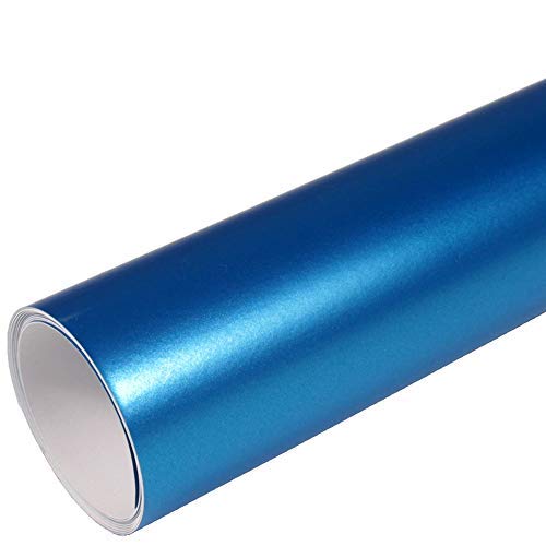 Rapid Teck® 9,86€/m² AutoFolie Serie 560MG ColorShift Satin Frosty Blue 8m x 1,52m Premium Car Wrapping Folie mit Luftkanal von Rapid Teck