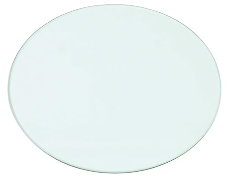 Rapid Teck® Glasplatte Nach Maß Rund 500 mm Klar | Tischplatte aus Gehärtetem Glas | 8 mm Dicke Glasscheibe für Tisch oder Kaminofenplatte | Hochwertige Tisch Glasplatte von Rapid Teck