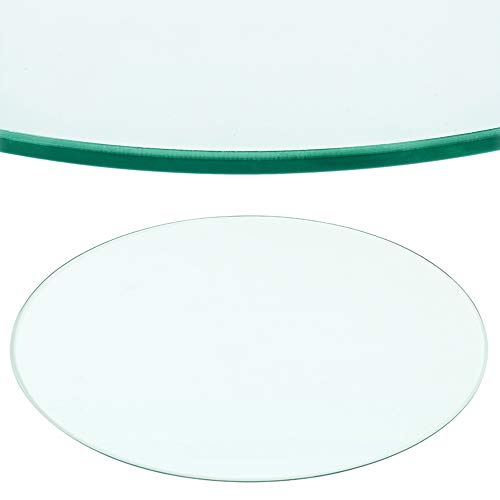 Rapid Teck® Glasplatte Rund Durchm. 300 mm Glastisch Tischplatte aus gehärtetem Glas Tisch Glasscheibe 8mm Dick von Rapid Teck