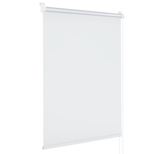 Rapid Teck® Klemm Thermo Verdunkelungsrollo 105cm x 150cm Weiß Verdunklungsrollo Seitenzug Klemmrollo + Kindersicherung von Rapid Teck