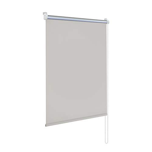 Rapid Teck® Klemm Thermo Verdunkelungsrollo 110cm x 150cm beige Verdunklungsrollo Seitenzug Klemmrollo + Kindersicherung von Rapid Teck