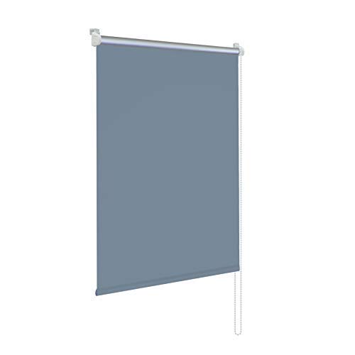 Rapid Teck® Klemm Thermo Verdunkelungsrollo 115cm x 150cm grau Verdunklungsrollo Seitenzug Klemmrollo + Kindersicherung von Rapid Teck