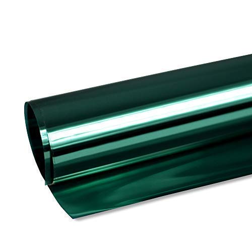 Rapid Teck® 13,93€/m² Prime selbstklebende Spiegelfolie Grün 200cm x 61cm Kratzfest Sonnenschutzfolie UV Schutz Sichtschutzfolie 99% UV-Schutz selbstklebend Blickdicht von Rapid Teck